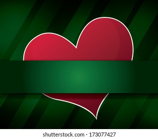 Valentine's day background with red heart