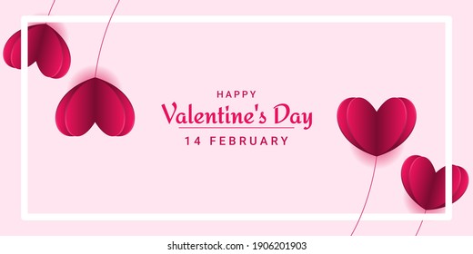 Valentine's day background with red heart shape. It is suitable for posters, banners, websites, advertising, etc. Vector illustration
