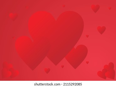 fondo del día de San Valentín, corazón rojo