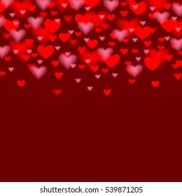 valentines day background with red heart for your holiday design greeting card, poster, banner, vector illustration eps 10