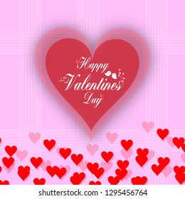 Valentine's Day background with red hearts for celebration of Valentine's Day.