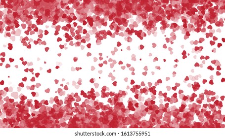 Valentines day background with red hearts. Vector illustration. Posters, brochure, invitation, wallpaper, flyers, banners.