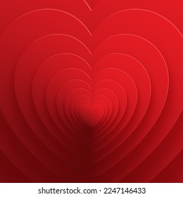 Fondo del Día de San Valentín con diseño de corazones rojos