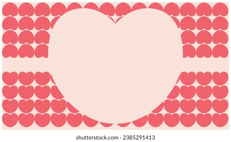Valentinstag Hintergrund mit roten Herzen. Vektorgrafik. Valentins Tageskartendesign voller Liebe für Grußkartendesigns, Poster, Banner. Design-Elemente der Liebe
