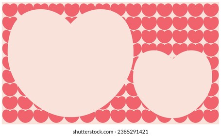 Valentine's day background with red hearts. Vector illustration. Valentine's day card design full of love for greeting card designs, posters, banners. Design elements of love