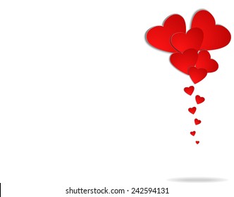 Valentinstag Hintergrund mit roten Herzen
