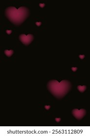 Valentine's Day background  With Red Hearts romantic mobile wallpaper vector eps 10 black background red heart 