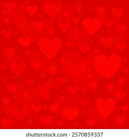 Valentine's Day background, red hearts pattern