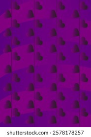 Valentine's Day background  With Red Hearts romantic mobile wallpaper Abstract modern colorful geometric backdrops vector illustration flat design for mobile wallpaper or background purple background