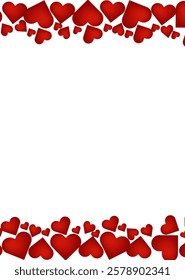 Valentine's Day background  With Red Hearts romantic mobile wallpaper Abstract modern colorful geometric backdrops vector illustration flat design for mobile wallpaper or background white background