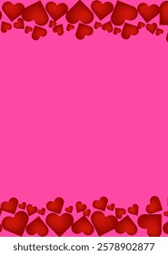 Valentine's Day background  With Red Hearts romantic mobile wallpaper Abstract modern colorful geometric backdrops vector illustration flat design for mobile wallpaper or background 