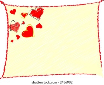 Valentine's day background, scalable, editable colors - vector illustration