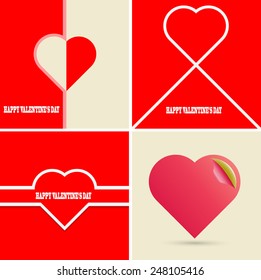 Valentines Day Background Set. Modern Stylish