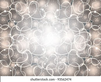 Valentine's day background - Silver background from hearts