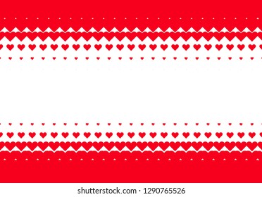 Valentine's Day background with simple heart shaped filter or ornamental grid with size gradient