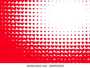 Valentine's Day background with simple heart shaped filter