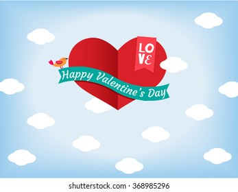 Valentine's Day Background with sky
