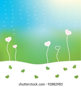 valentine`s day background with stylized hearts