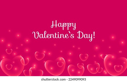 Valentine's day background template for advertisement, banner, party flyer, poster and brochure. Vector EPS10