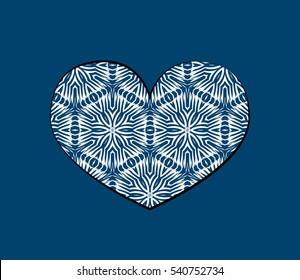 Valentine's day background. template floral pattern in heart form. vector illustration.