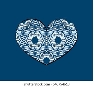 Valentine's day background. template floral pattern in heart form. vector illustration.