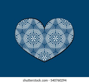 Valentine's day background. template floral pattern in heart form. vector illustration.