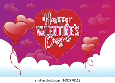 Valentine's day background template vector