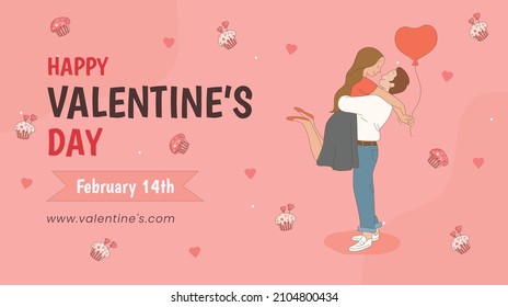 Valentine's day Background template  Vector