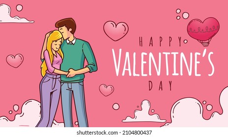 Valentine's day Background template  Vector