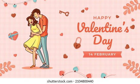 Valentine's day Background template  Vector