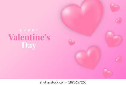 Valentine's day background template for wallpaper, banner, party flyer, poster and brochure.