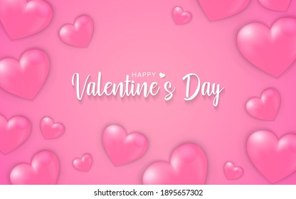 Valentine's day background template for wallpaper, banner, party flyer, poster and brochure.