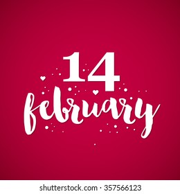 Valentine's Day background with text "14 february". Useful for cards, invitations and valentines.