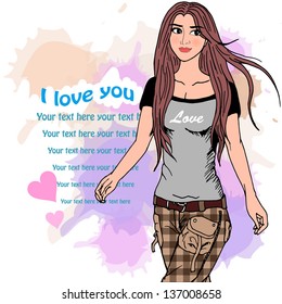 Valentine's Day background of the text design ?vector
