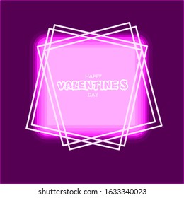 Valentine's day background with textured square. 