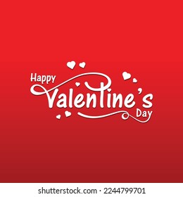 Valentines day background with typography of happy valentines day text and heart pattern . Vector illustration. Invitation, flyers, posters, brochure, wallpaper and banners.