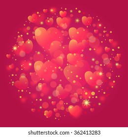Valentine's day background. Vector 10eps illustration file.