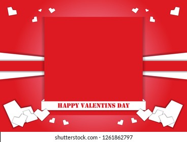 Valentines day background vector with copy space.