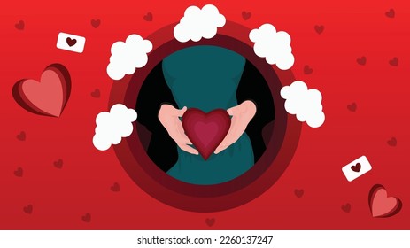 valentine's day background vector design