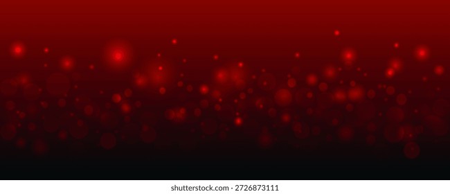 Valentine's Day, Valentine's Day background, vector. Festive glowing red background with bokeh effect, vector. Beautiful background for Christmas and New Year.  Template for banner, greeting card, flyer design.