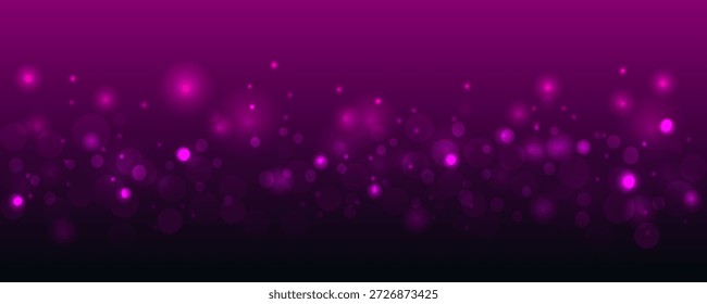 Valentine's Day, Valentine's Day background, vector. Festive glowing pink background with bokeh effect, vector. Beautiful background for Christmas and New Year.  Template for banner, greeting card, flyer design.