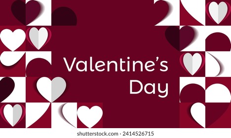 Fondo del día de San Valentín en vector. Antecedentes cardíacos.