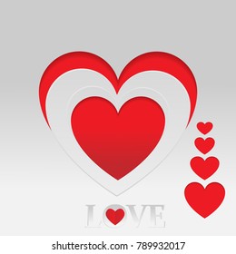 valentines day background vector heart shape for greeting love card design