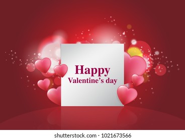 Valentine's day background Vector illustration.