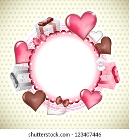 Valentine's day background. Vector illustration