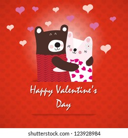 Valentine's day background, vector illustration.