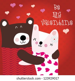 Valentine's day background, vector illustration.