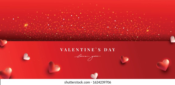Valentine's Day background vector illustration.