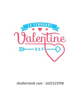 Valentine's day background Vector illustration. Happy Valentines Day vector with heart and typography poster with handwritten calligraphy, Wallpaper, invitation, posters, brochure, banners.