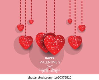 Valentine's day background. Vector illustration.